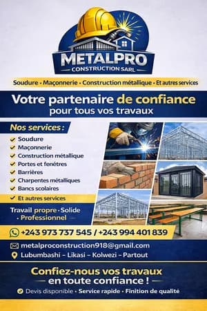 Nous sommes une entreprise de soudure et de construction