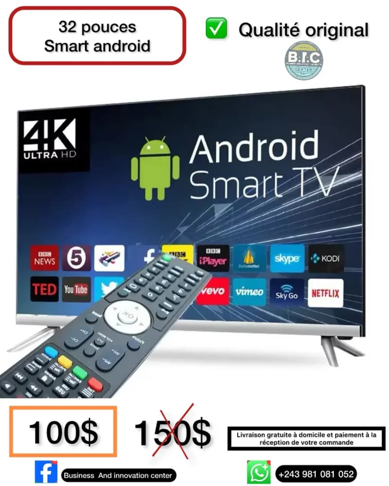LA TV 32 pouces, smart Android, wifi intégrer — photo 2