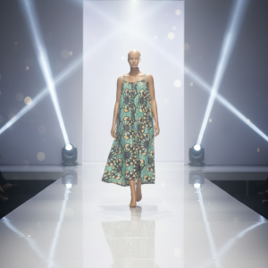 Robe droite en pagne