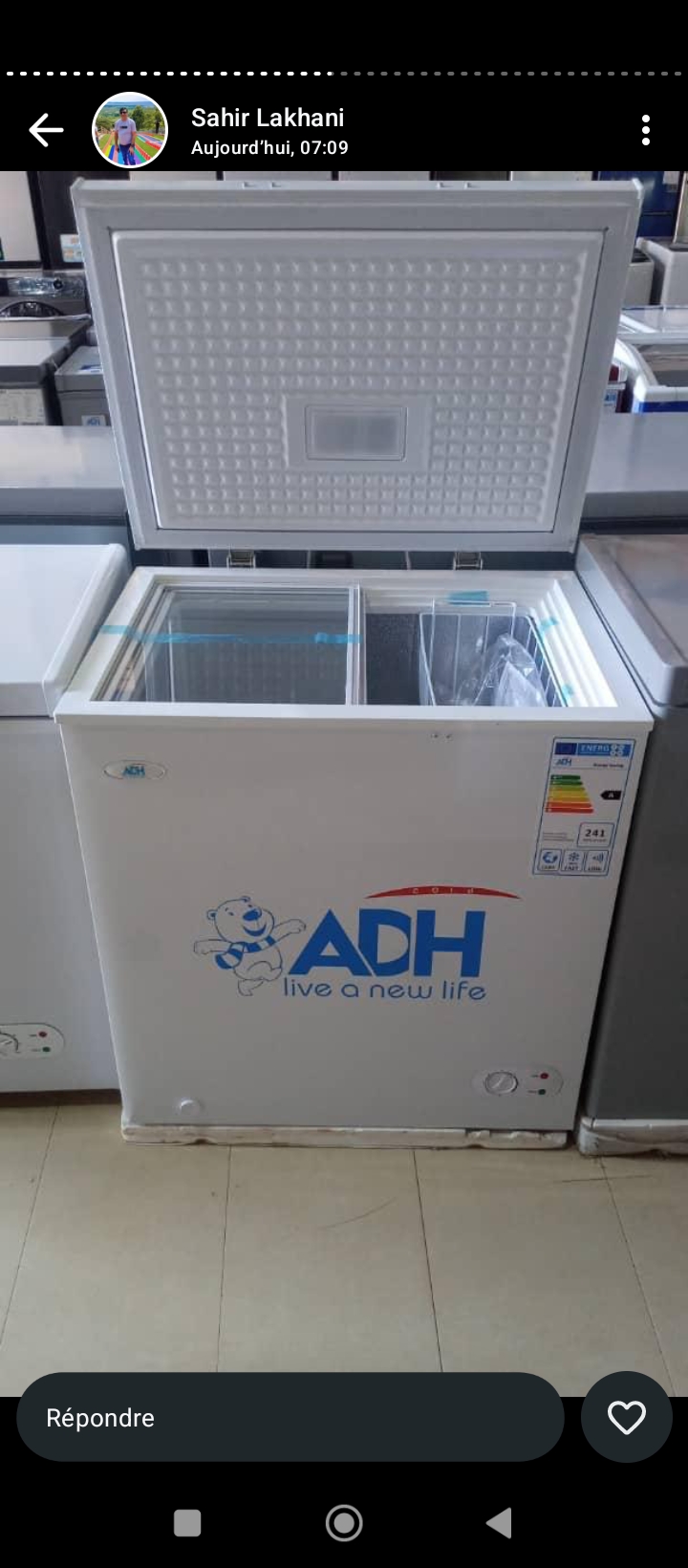 Congélateur 200litres