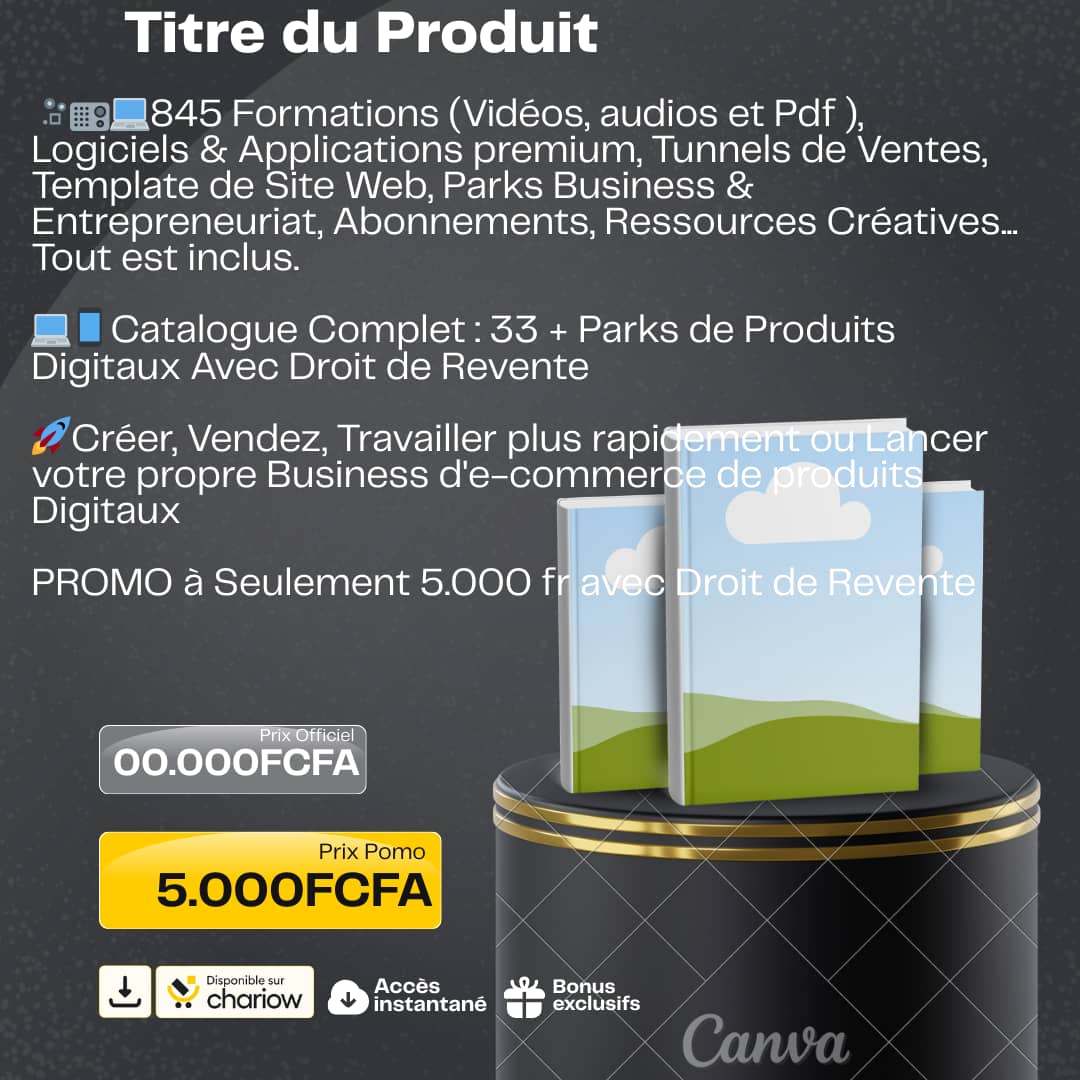 Pack complet busness & Revenu en ligne -15$