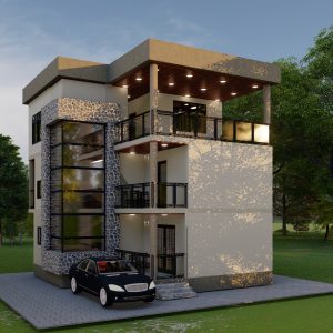 Plan d’une maison duplexe 110m2