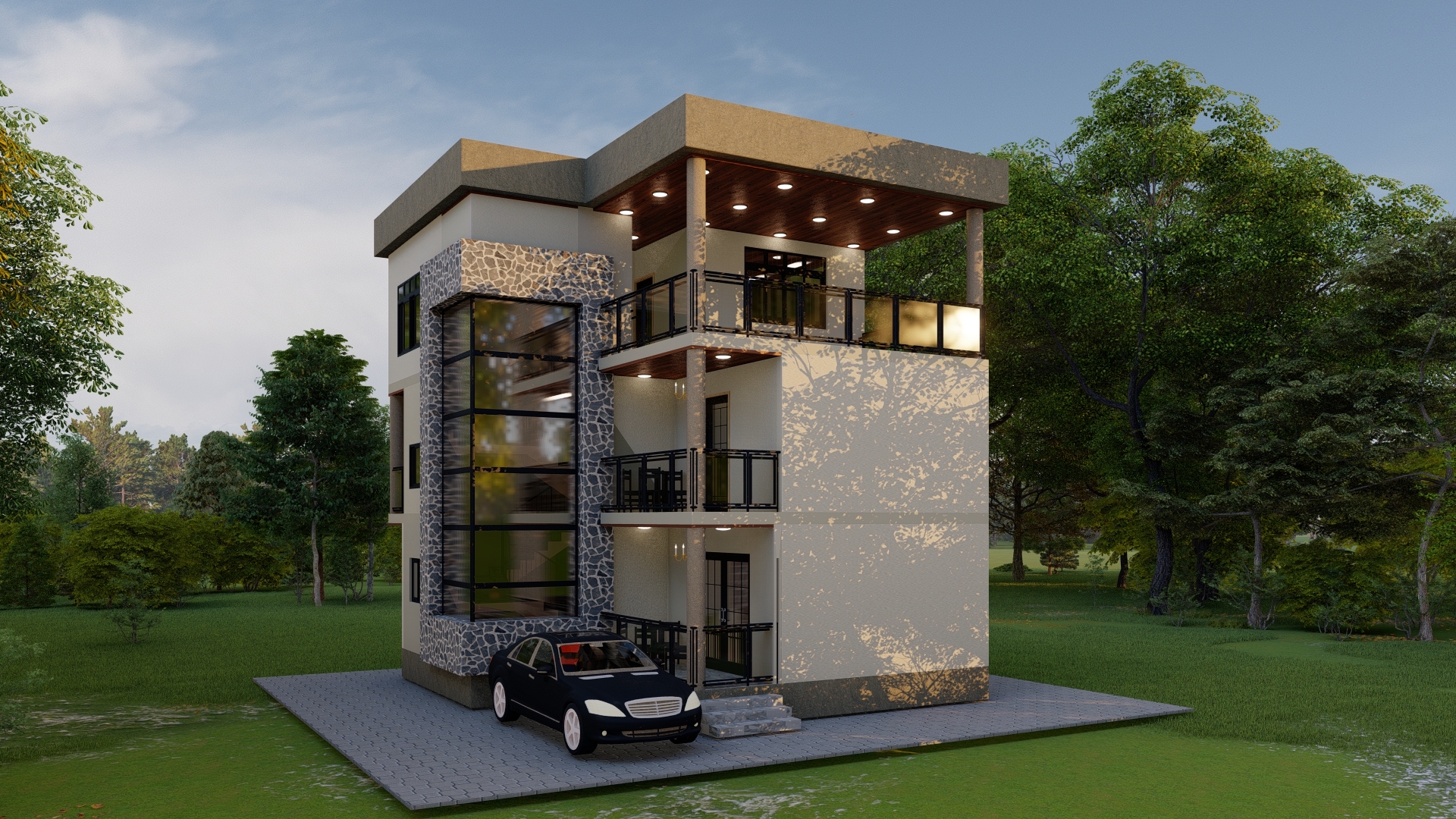 Plan d’une maison duplexe 110m2