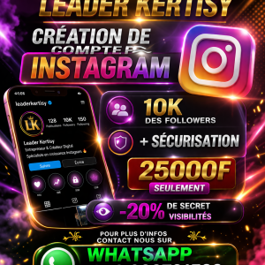 VENTE OU BOOSTER DES COMPTE INSTAGRAM FAUX PRIX