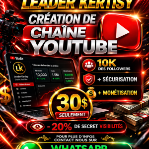 PROMOTIONS BOOSTER OÙ VENTE DES CHAÎNE YOUTUBE 10K D'ABONNÉS