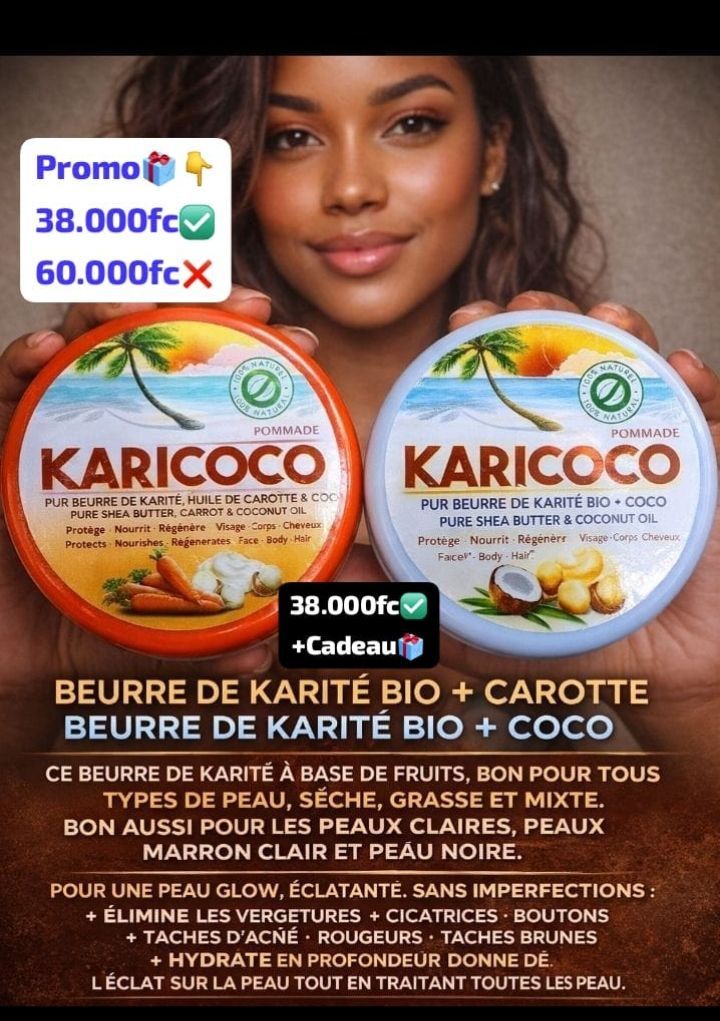 Beurre de karité bio aux fruits 🥕+🥥